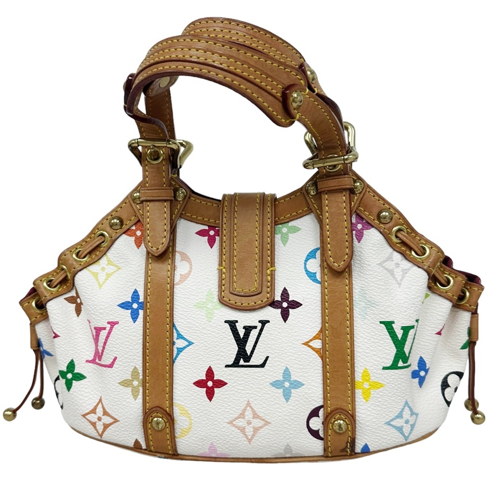 Louis Vuitton Teda PM Top Handle Bag PM Multicolor Canvas Blanc White - Picture 7 of 11